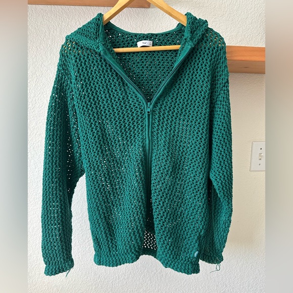 TNA Aritzia Dixie Zip Mess Hoodie in Emerald Green Color Size Small - Picture 2 of 7